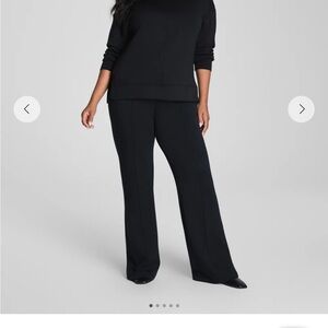 SPANX Air Essentials Brushed Black Flare Pants